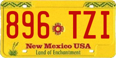 NM license plate 896TZI