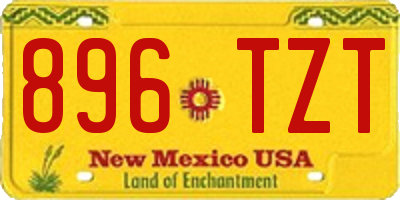 NM license plate 896TZT