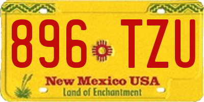 NM license plate 896TZU