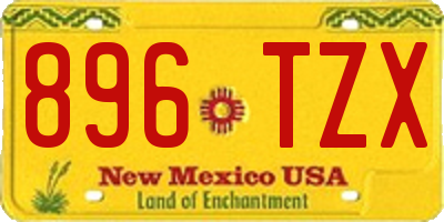 NM license plate 896TZX