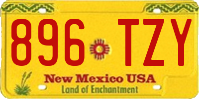 NM license plate 896TZY