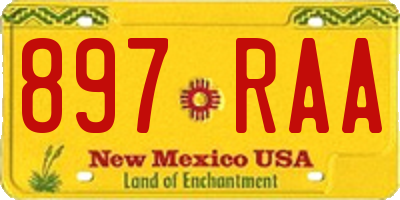 NM license plate 897RAA