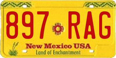 NM license plate 897RAG