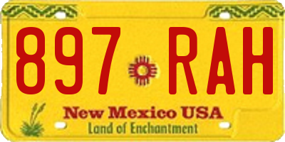 NM license plate 897RAH