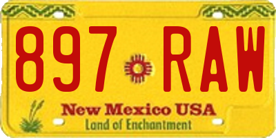 NM license plate 897RAW