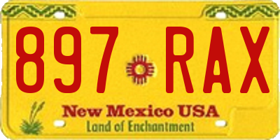 NM license plate 897RAX