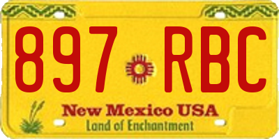 NM license plate 897RBC