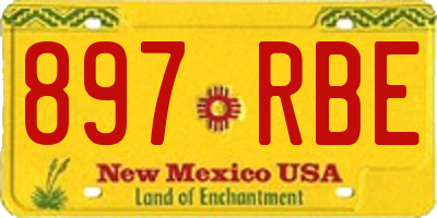 NM license plate 897RBE