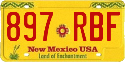 NM license plate 897RBF