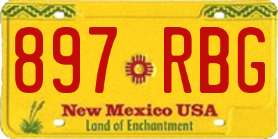 NM license plate 897RBG