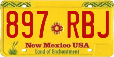 NM license plate 897RBJ