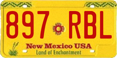 NM license plate 897RBL