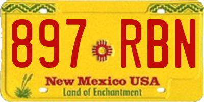 NM license plate 897RBN