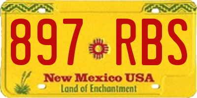 NM license plate 897RBS