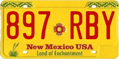 NM license plate 897RBY