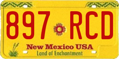 NM license plate 897RCD