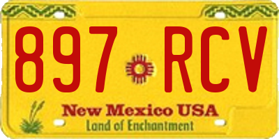 NM license plate 897RCV