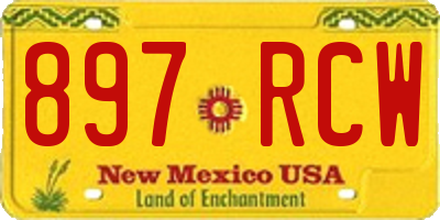 NM license plate 897RCW