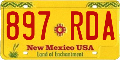 NM license plate 897RDA