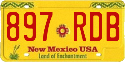 NM license plate 897RDB