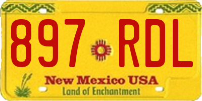 NM license plate 897RDL