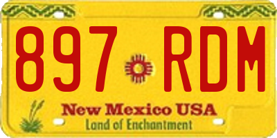 NM license plate 897RDM