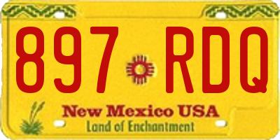 NM license plate 897RDQ