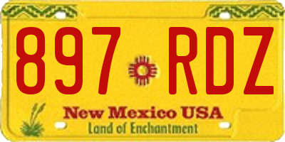 NM license plate 897RDZ