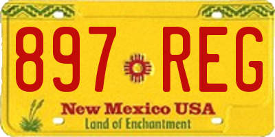 NM license plate 897REG