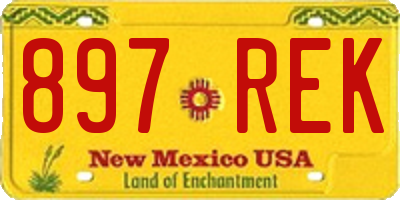 NM license plate 897REK