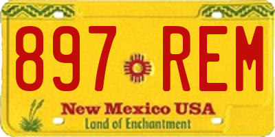 NM license plate 897REM
