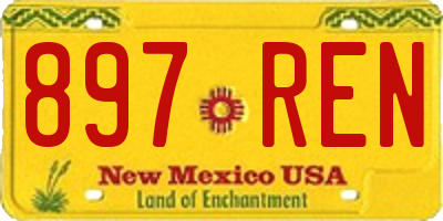 NM license plate 897REN