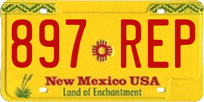 NM license plate 897REP