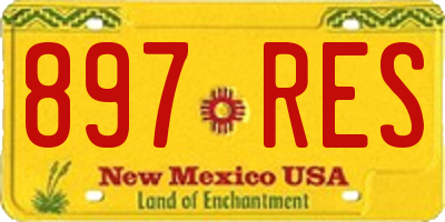 NM license plate 897RES