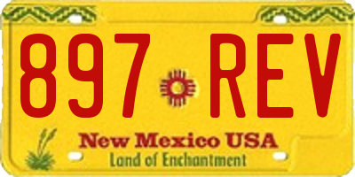 NM license plate 897REV