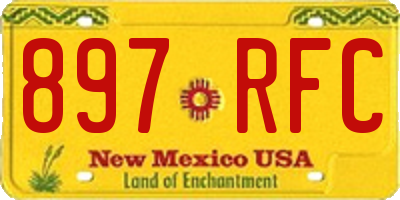NM license plate 897RFC