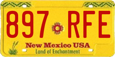 NM license plate 897RFE