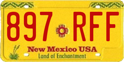 NM license plate 897RFF