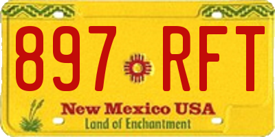 NM license plate 897RFT