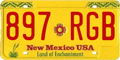 NM license plate 897RGB