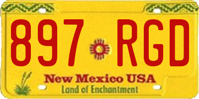 NM license plate 897RGD