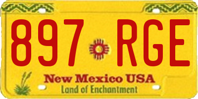 NM license plate 897RGE