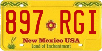 NM license plate 897RGI
