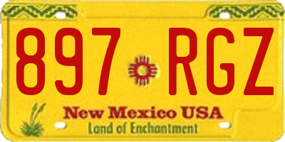 NM license plate 897RGZ