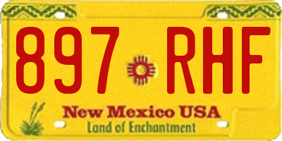 NM license plate 897RHF