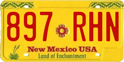 NM license plate 897RHN