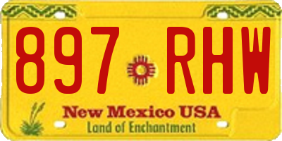 NM license plate 897RHW
