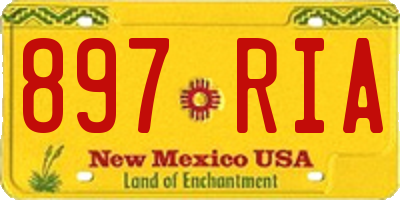 NM license plate 897RIA