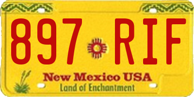 NM license plate 897RIF