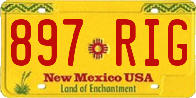 NM license plate 897RIG